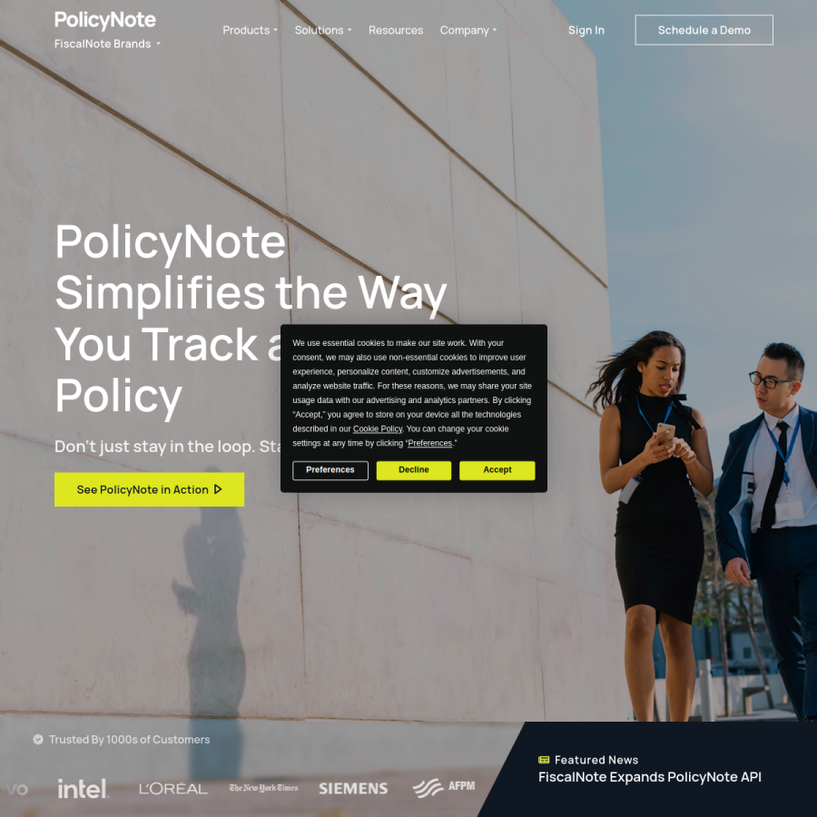 fiscalnote.com homepage screenshot