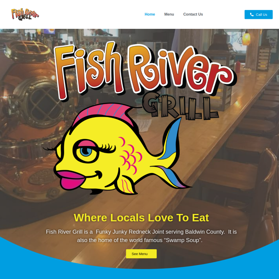 fishrivergrill.com homepage screenshot