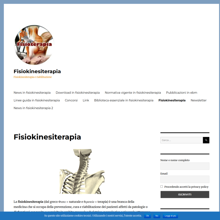 fisiokinesiterapia.biz homepage screenshot
