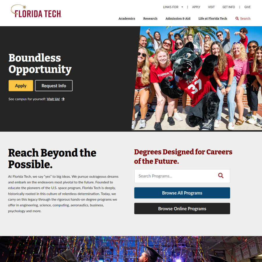 fit.edu homepage screenshot