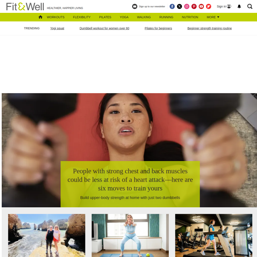 fitandwell.com homepage screenshot
