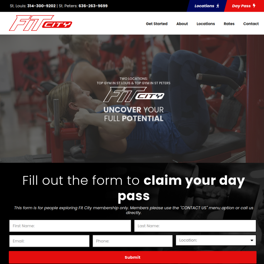 fitcitystl.com homepage screenshot
