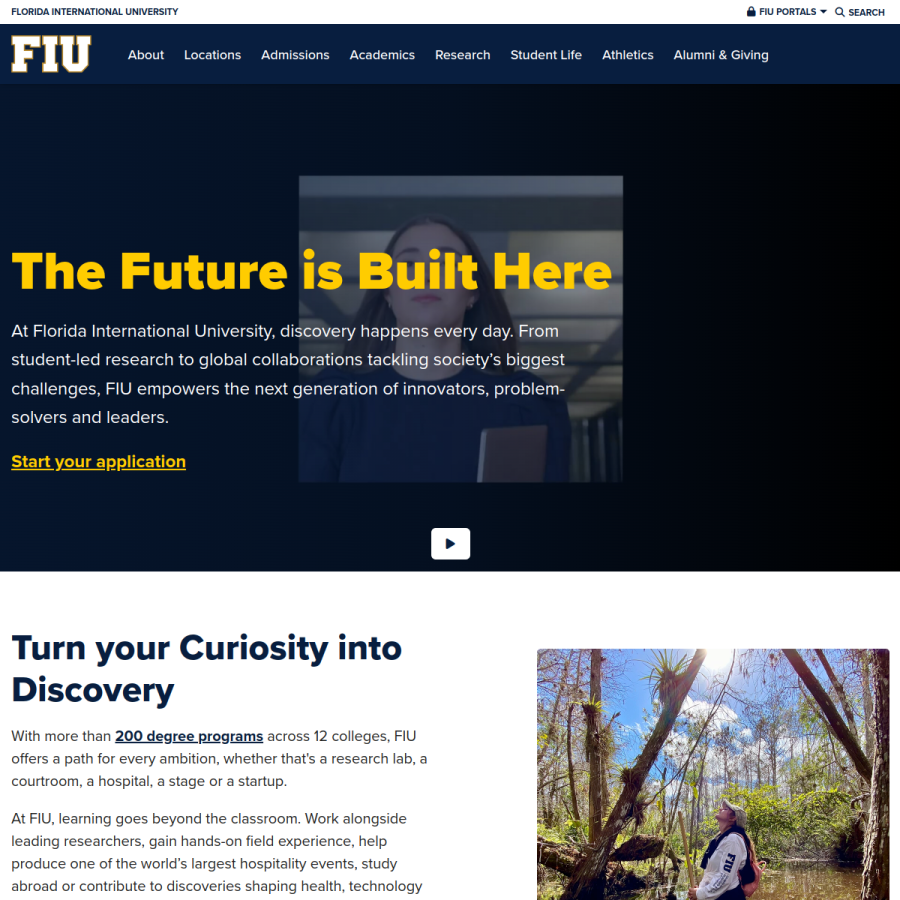 fiu.edu homepage screenshot