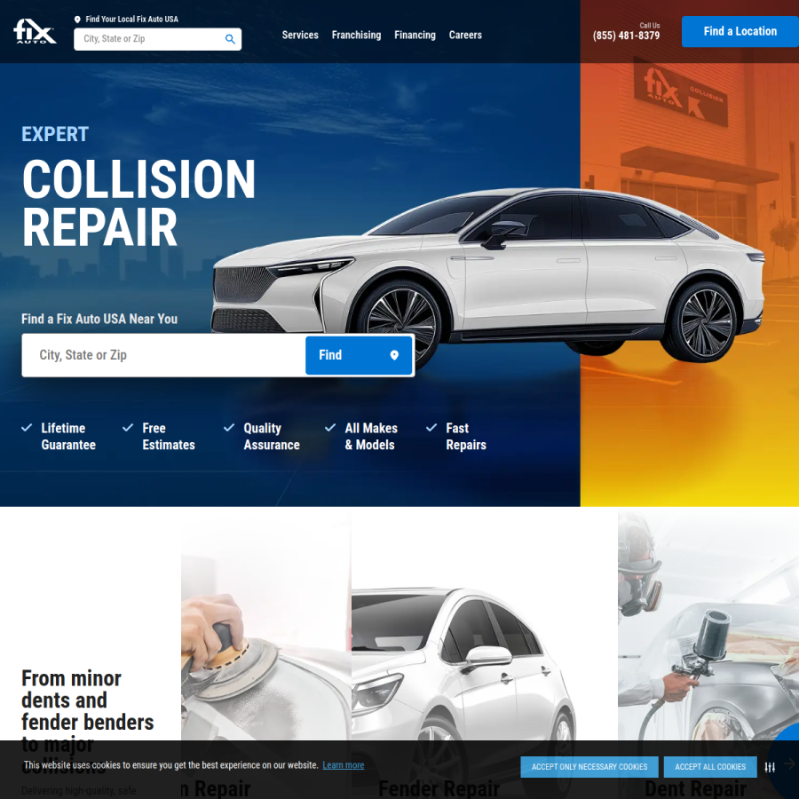 fixautousa.com homepage screenshot