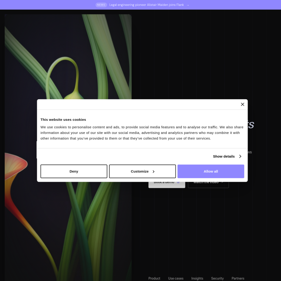 flank.ai homepage screenshot
