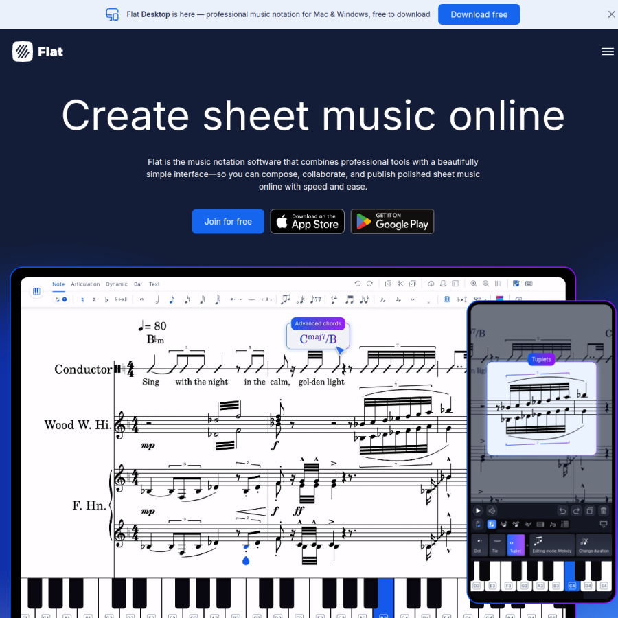 flat.io homepage screenshot