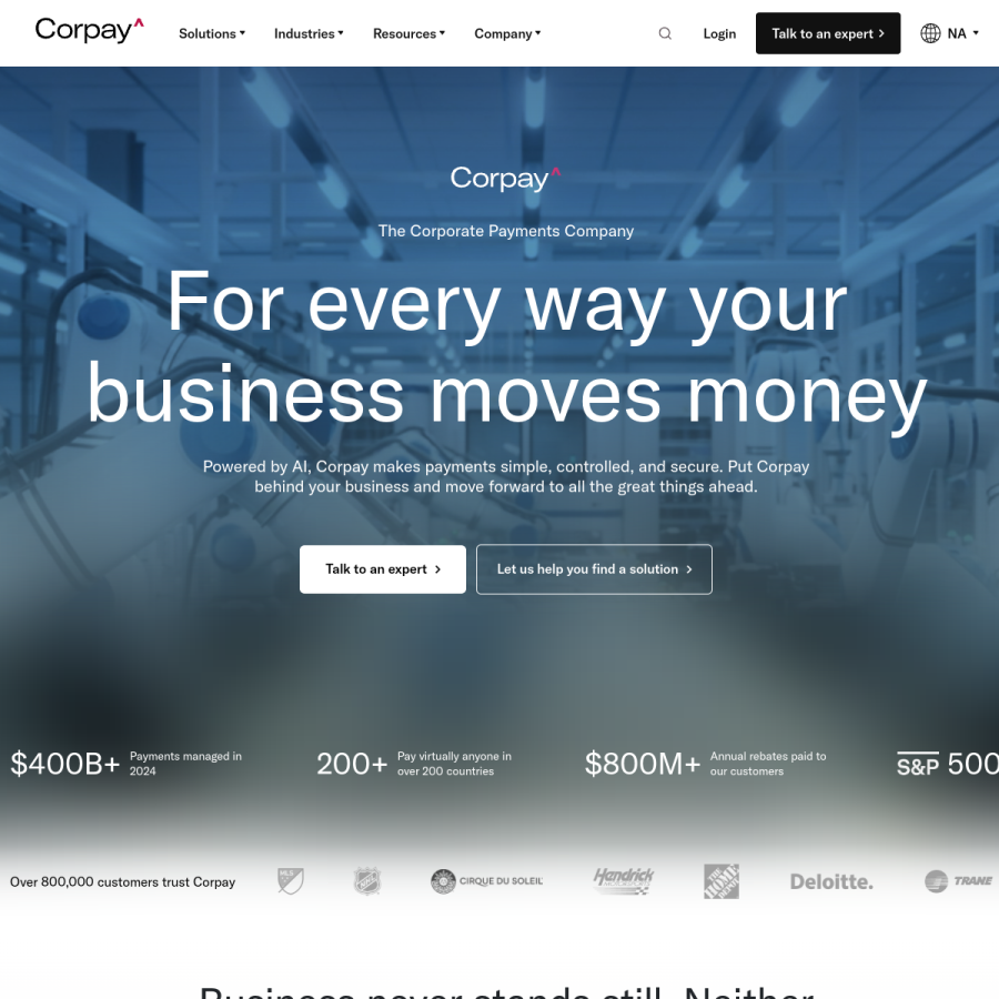 fleetcor.com homepage screenshot