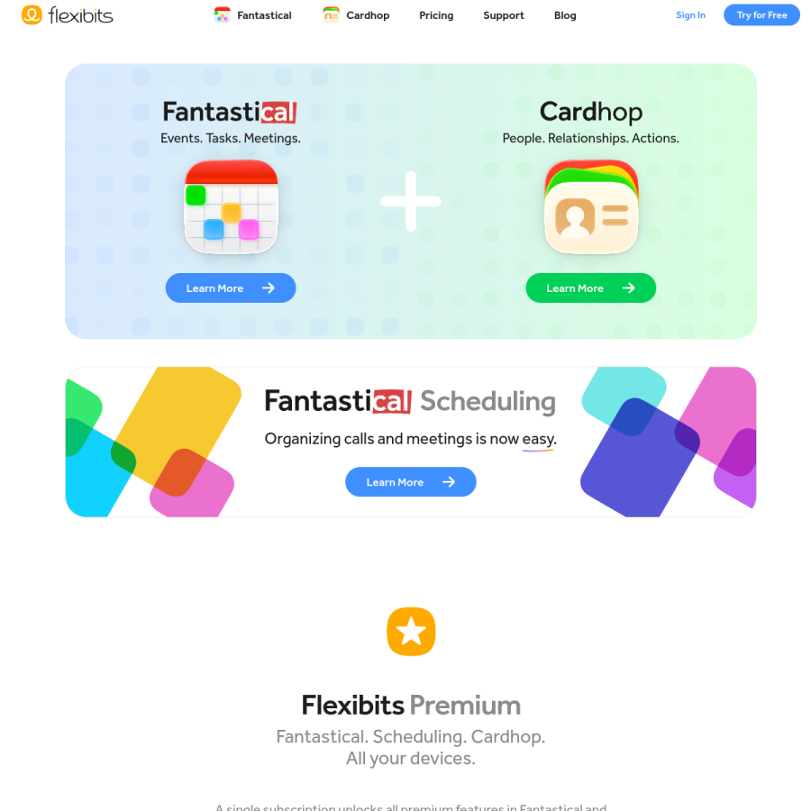 flexibits.com homepage screenshot