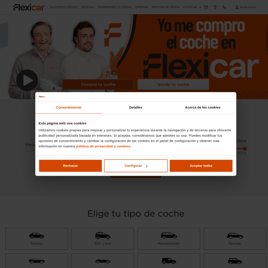 flexicar.es homepage screenshot
