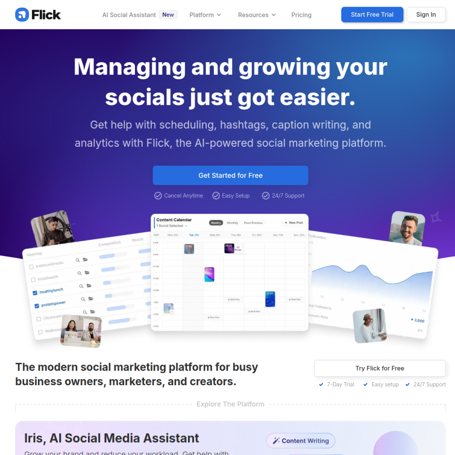 flick.social homepage screenshot