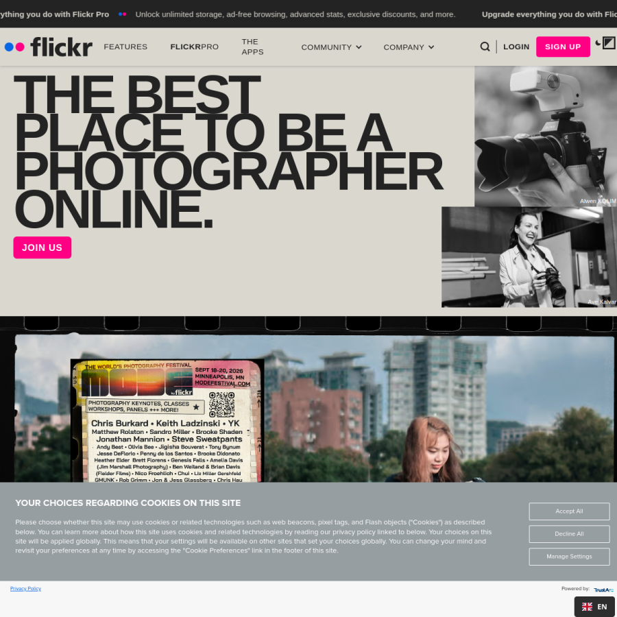 flickr.com homepage screenshot