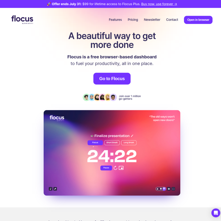 flocus.com homepage screenshot
