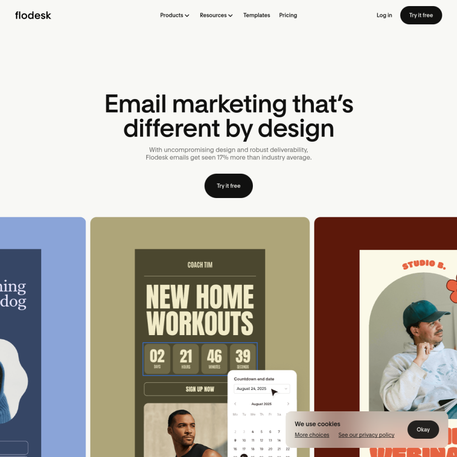 flodesk.com homepage screenshot