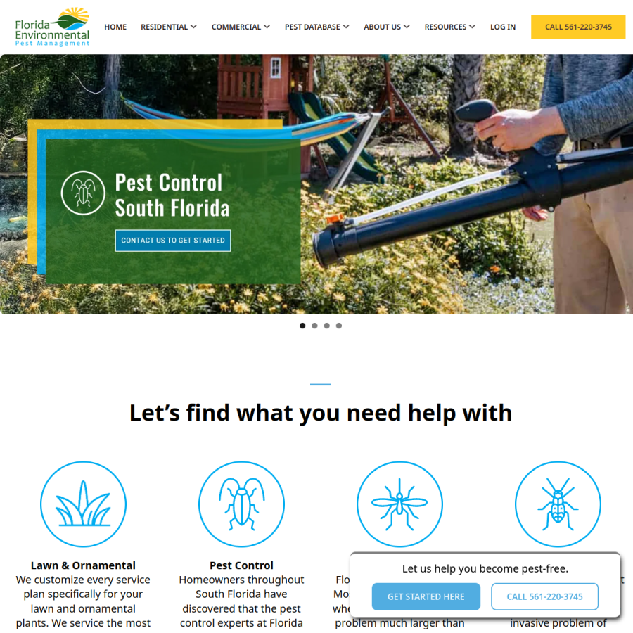 florida-environmental.com homepage screenshot