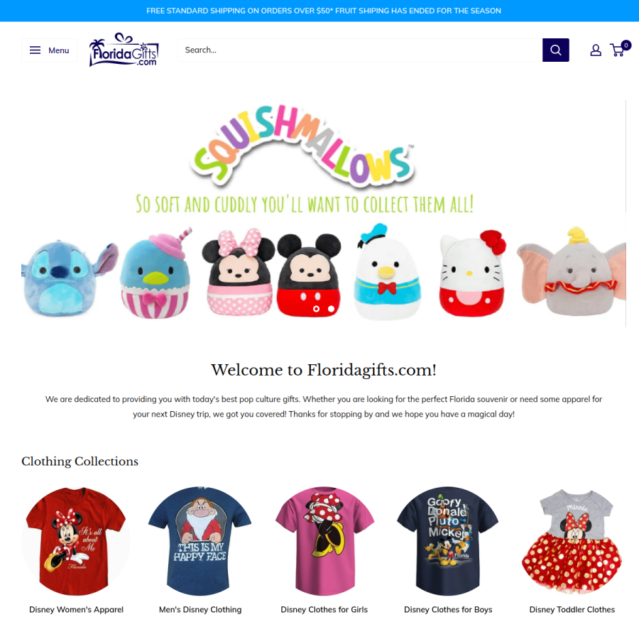 floridagifts.com homepage screenshot
