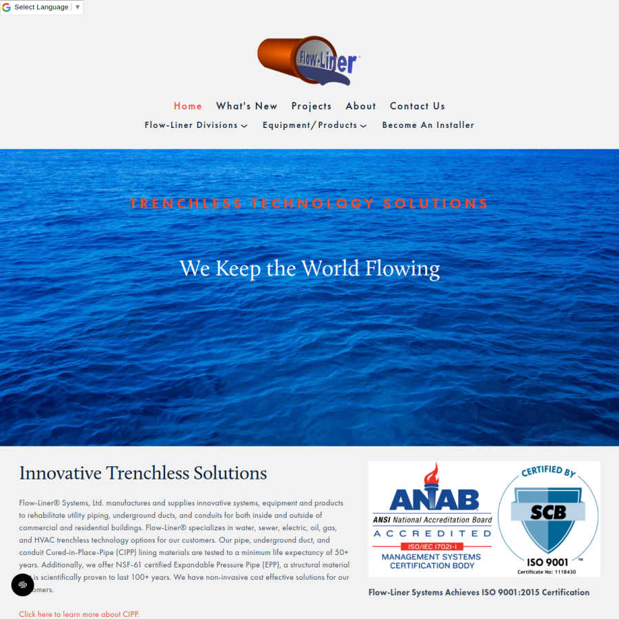 flow-liner.com homepage screenshot