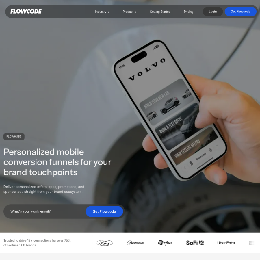flow.page homepage screenshot