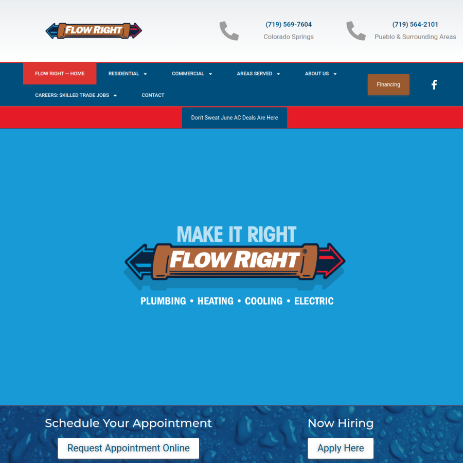 flowrightphi.com homepage screenshot