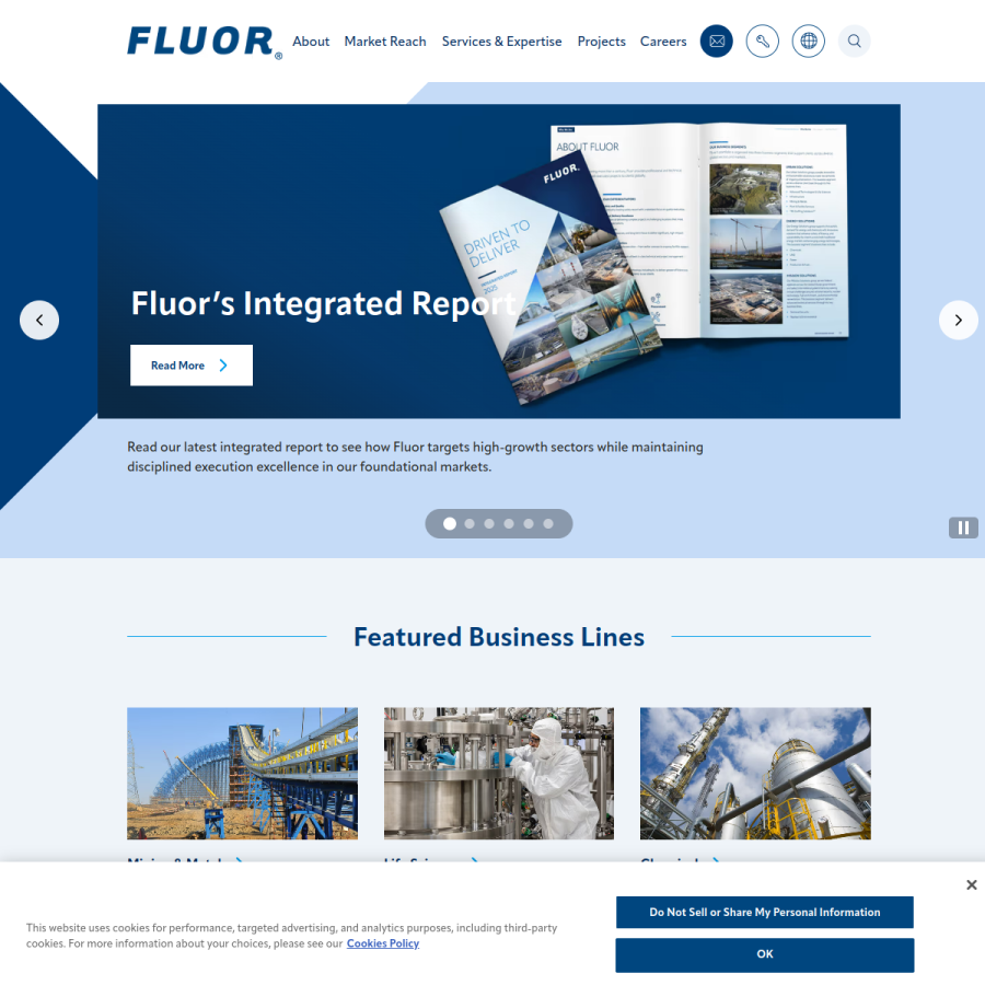 fluor.com homepage screenshot
