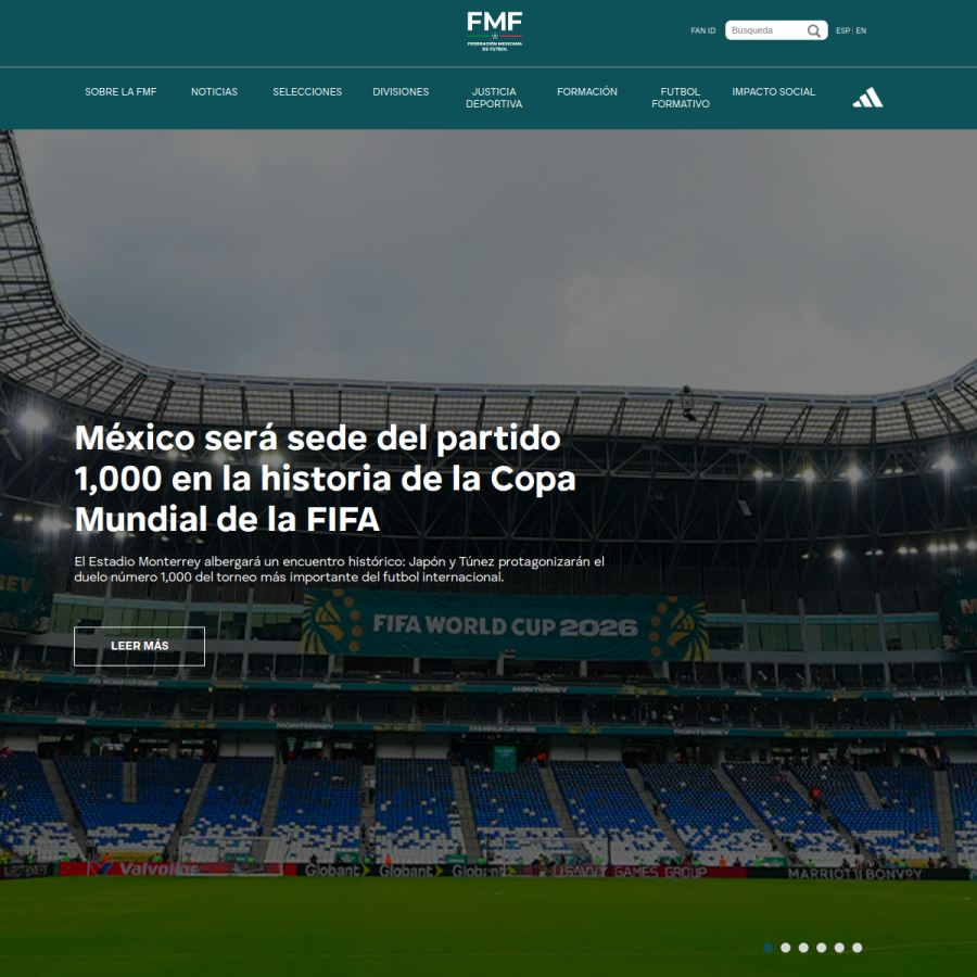 fmf.mx homepage screenshot