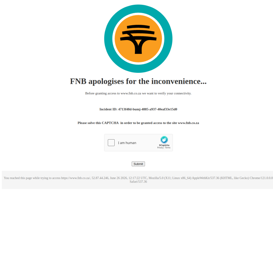 fnb.co.za homepage screenshot