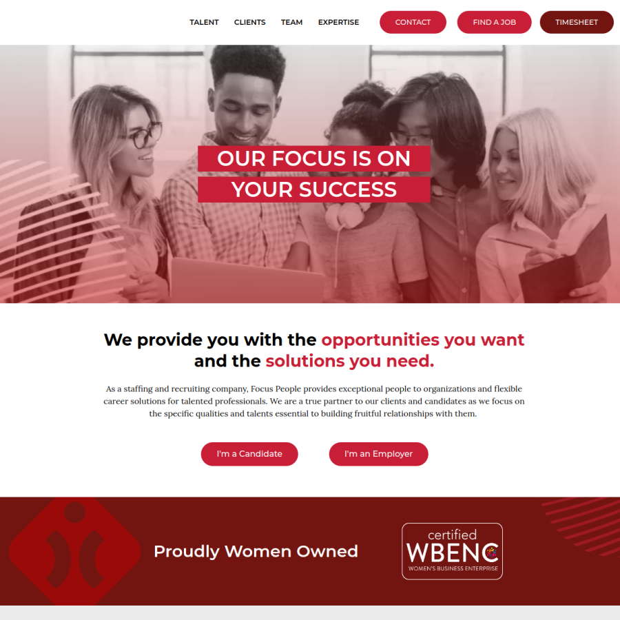 focuspeople.com homepage screenshot
