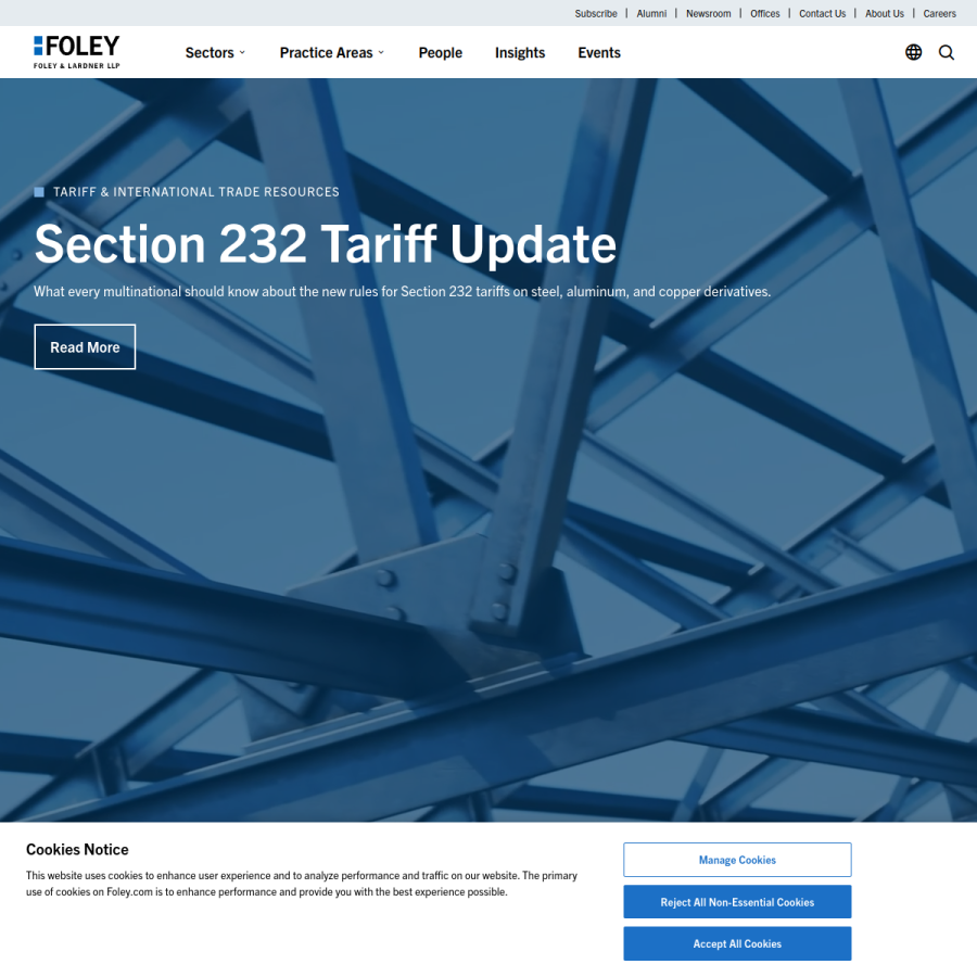 foley.com homepage screenshot