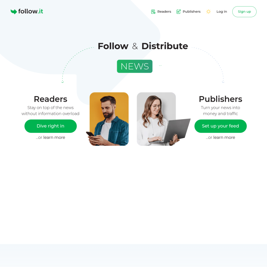 follow.it homepage screenshot