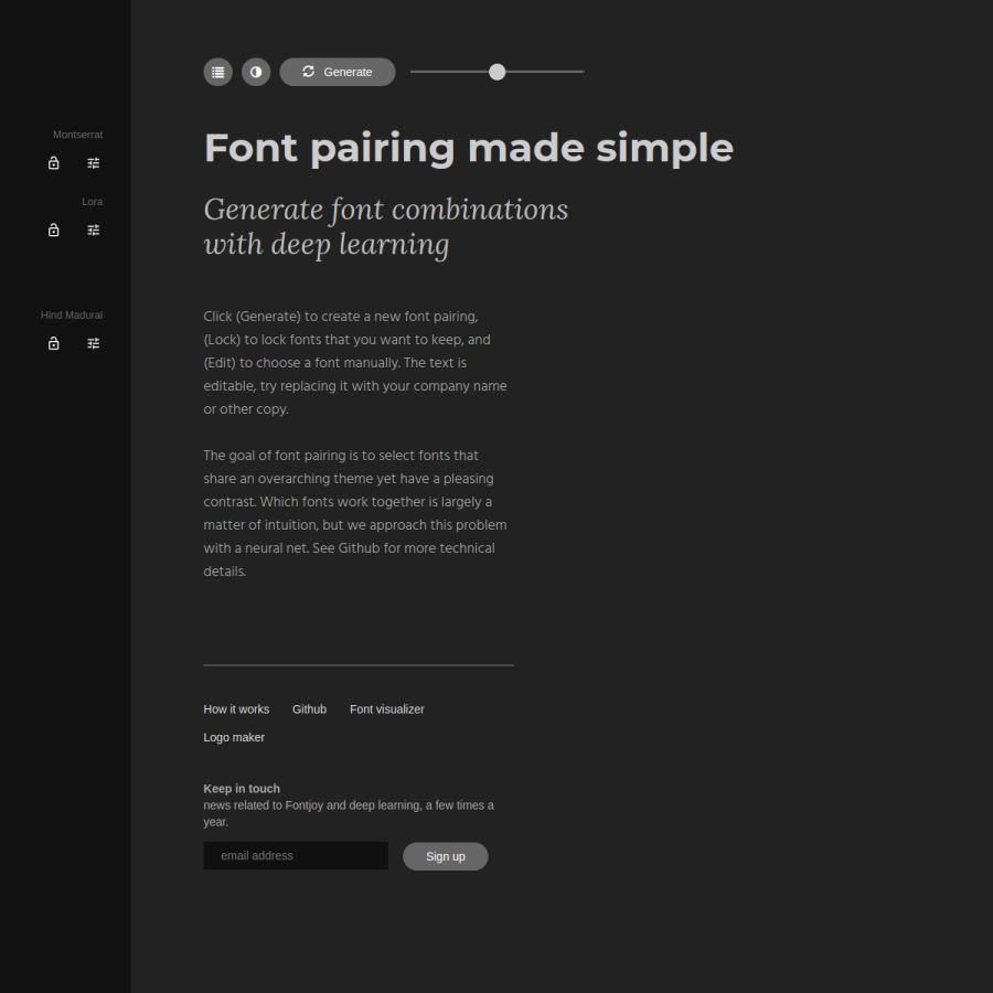 fontjoy.com homepage screenshot