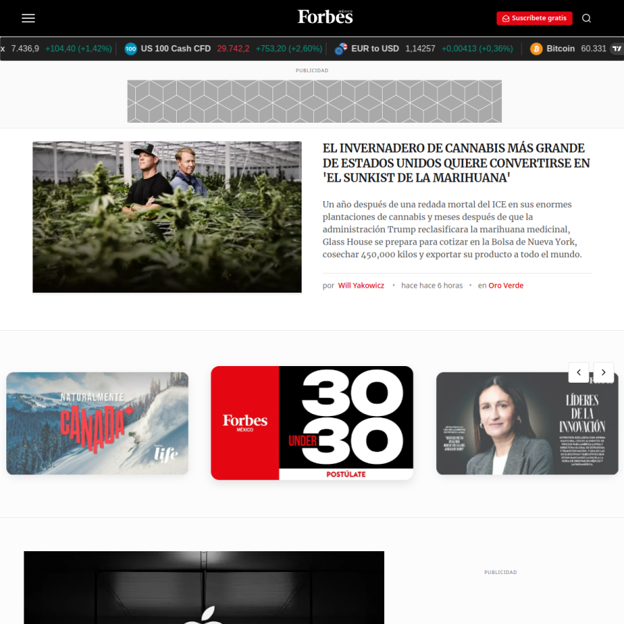forbes.com.mx homepage screenshot