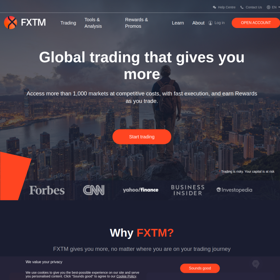 forextime.com homepage screenshot