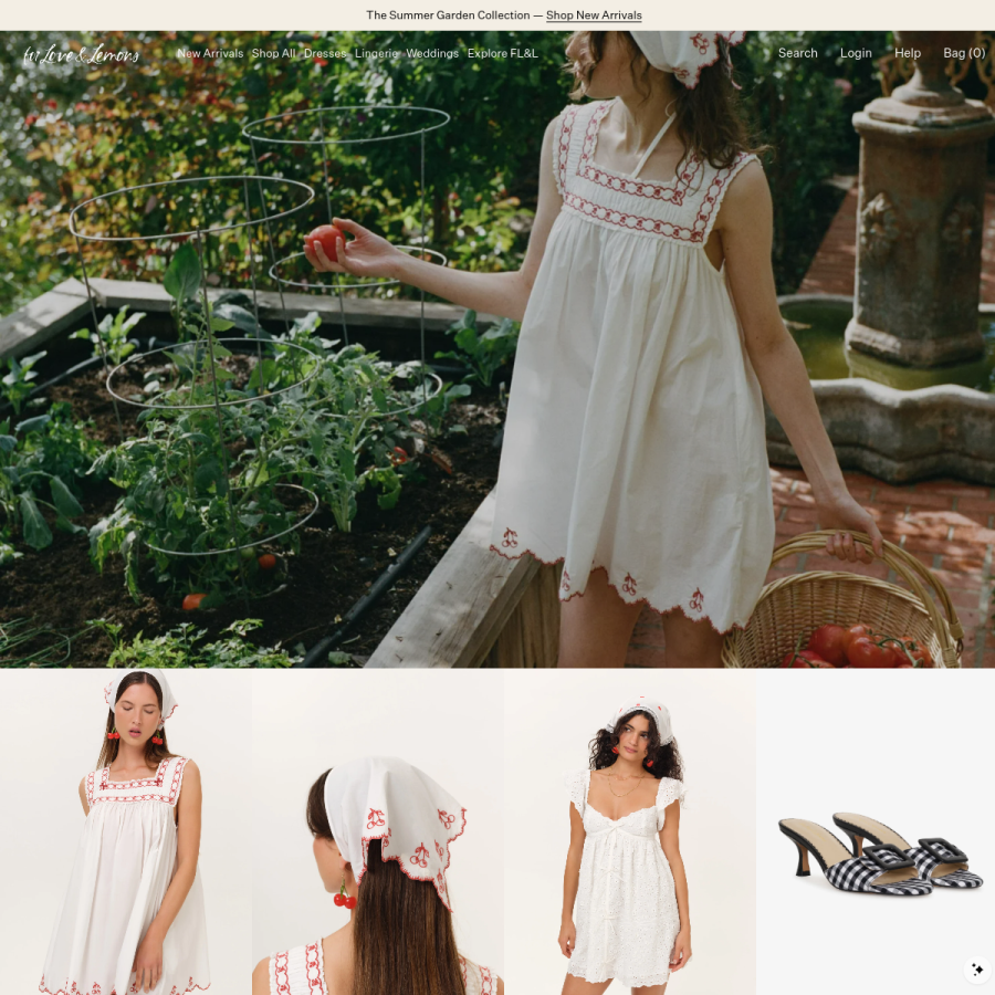 forloveandlemons.com homepage screenshot