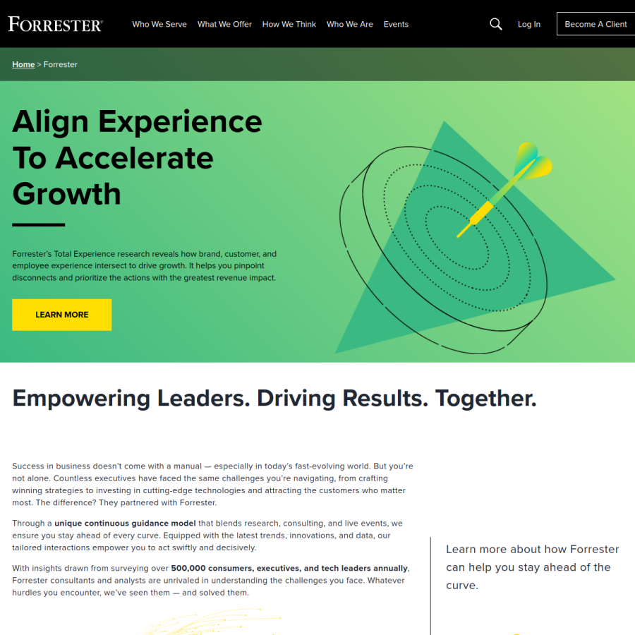 forrester.com homepage screenshot