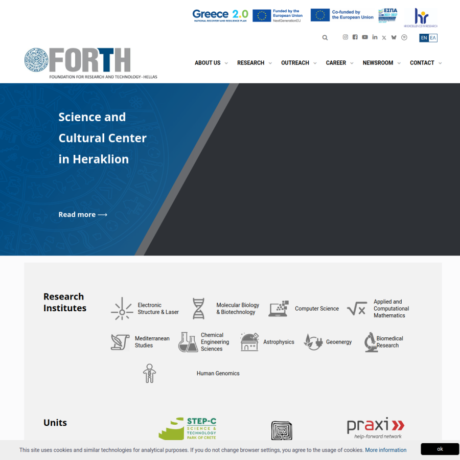 forth.gr homepage screenshot