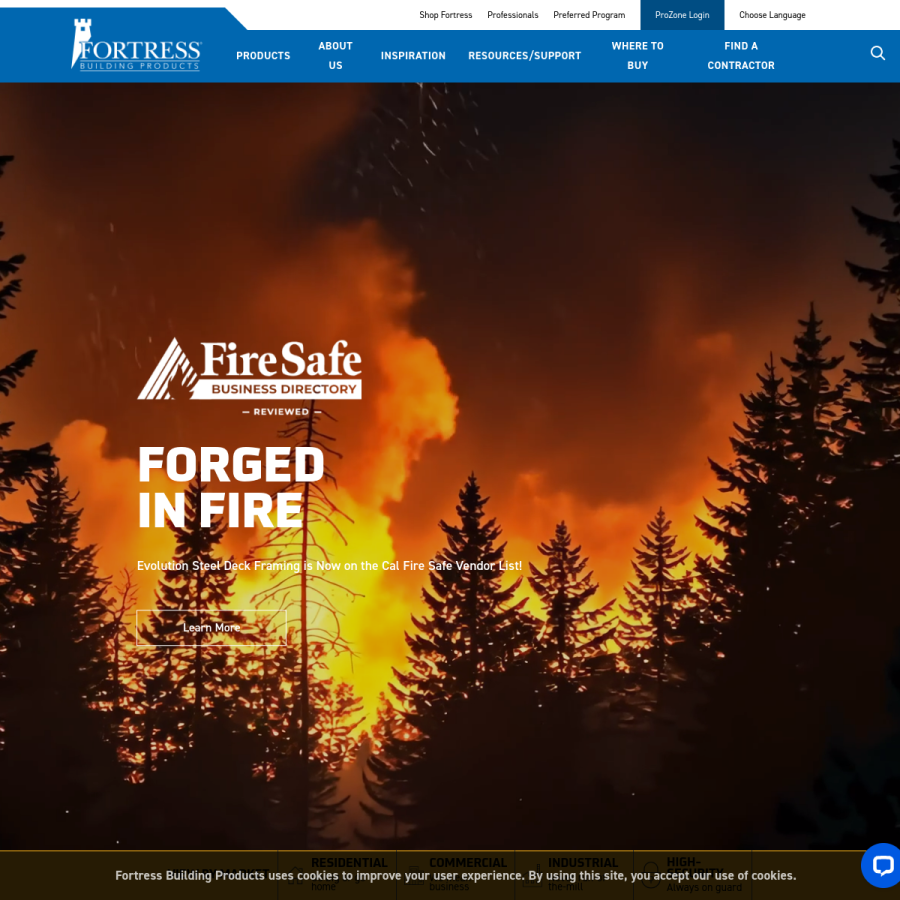 fortressbp.com homepage screenshot