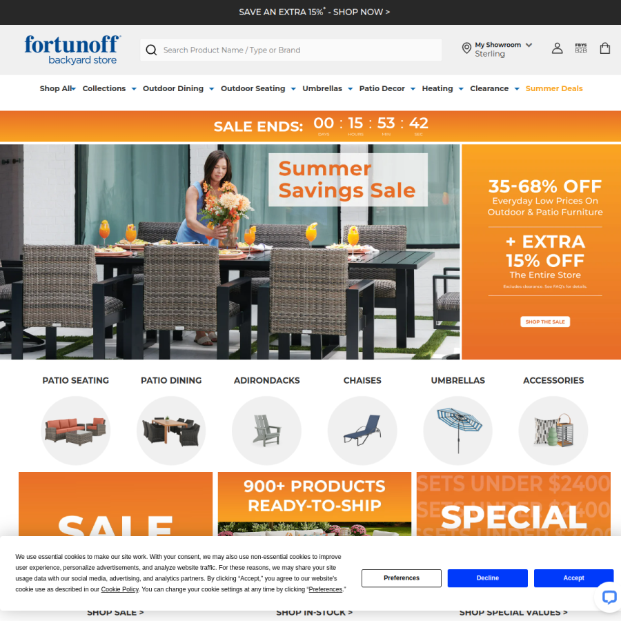 fortunoffbys.com homepage screenshot