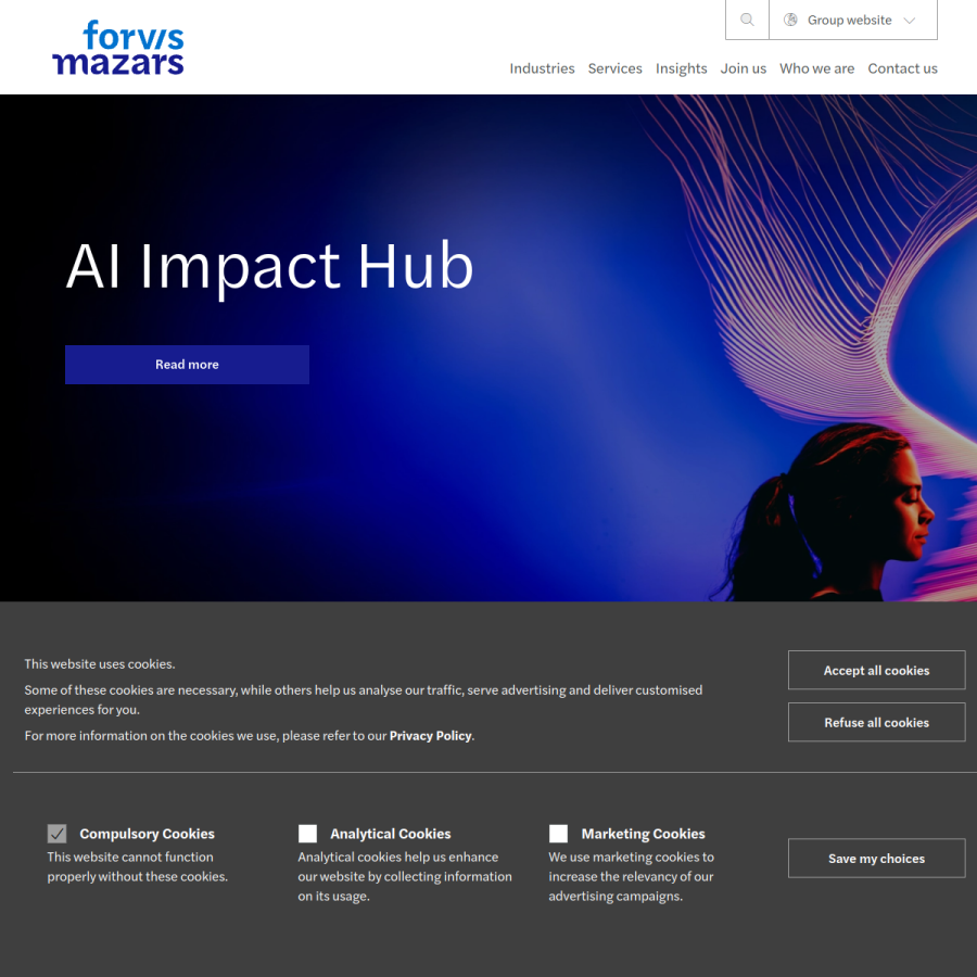 forvismazars.com homepage screenshot