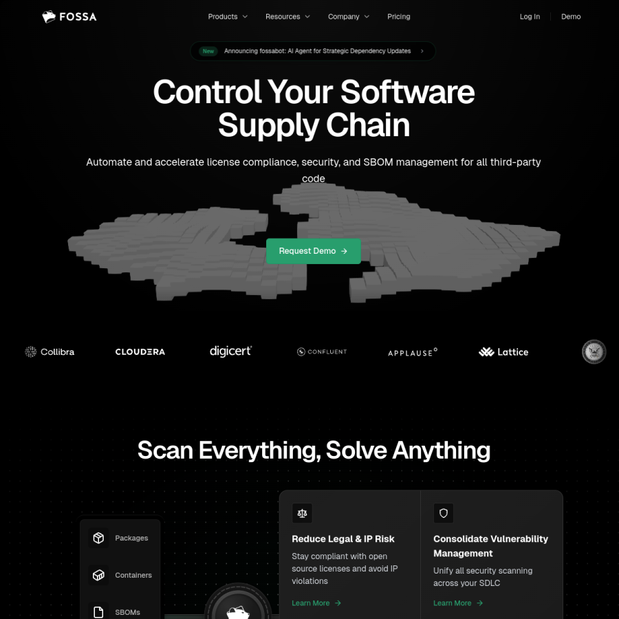 fossa.com homepage screenshot