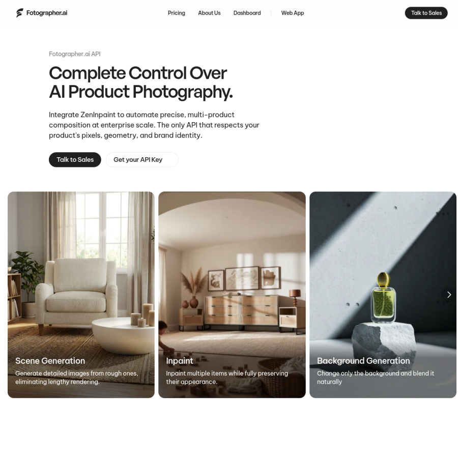 fotographer.ai homepage screenshot