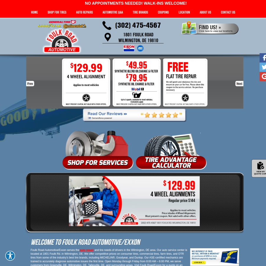foulkroadautomotive.com homepage screenshot