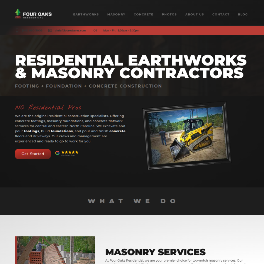 fouroaksres.com homepage screenshot