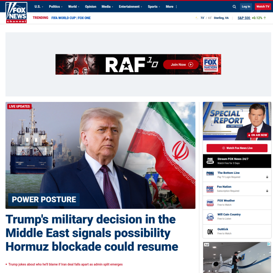 foxnews.com homepage screenshot