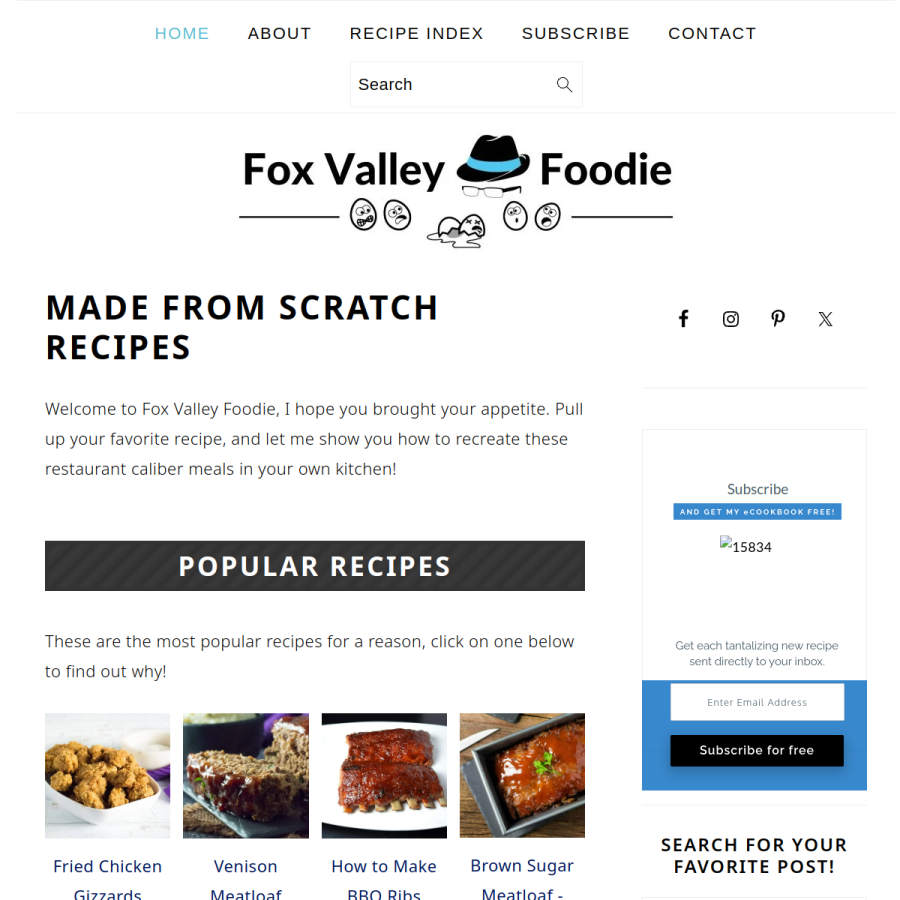 foxvalleyfoodie.com homepage screenshot