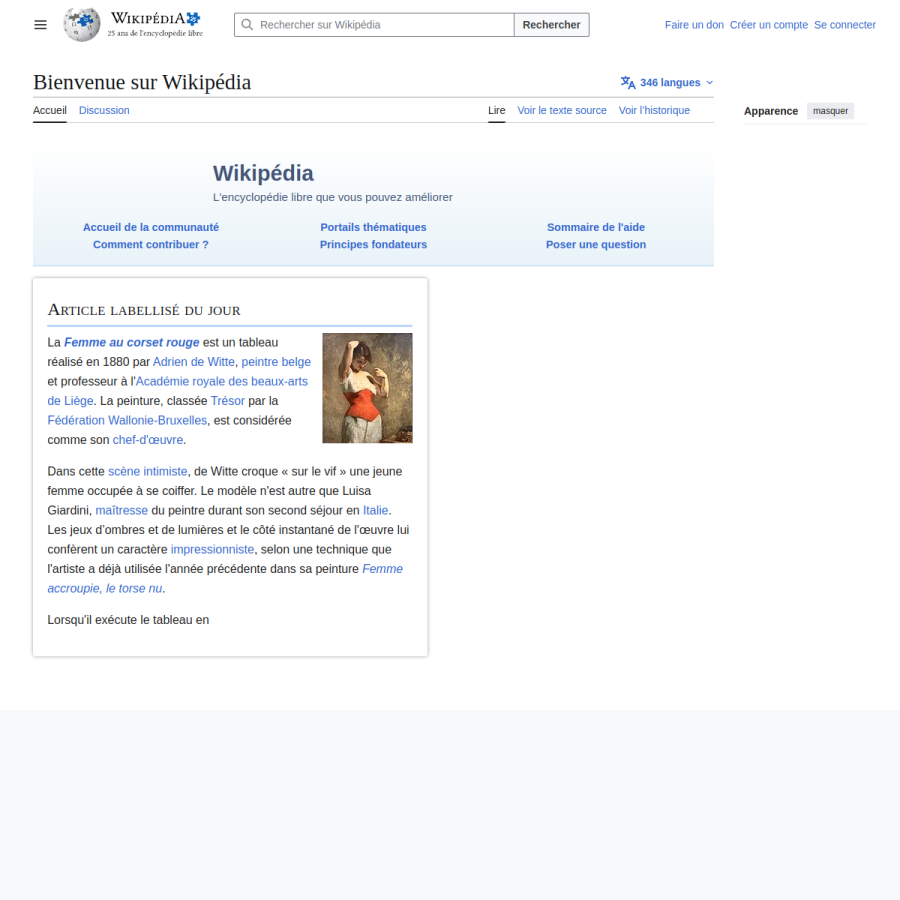 fr.wikipedia.org homepage screenshot