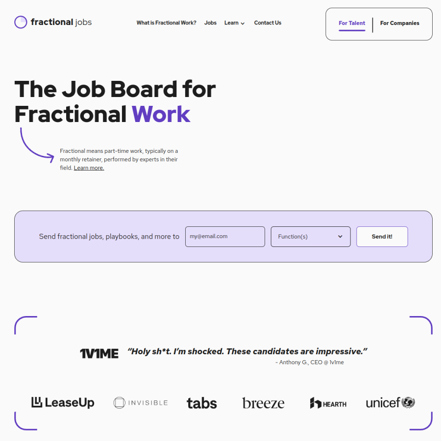 fractionaljobs.io homepage screenshot