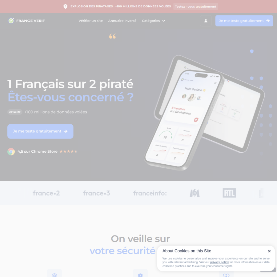 franceverif.fr homepage screenshot