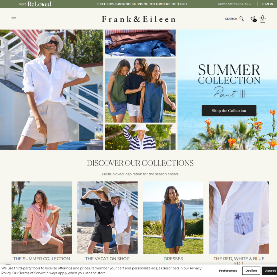 frankandeileen.com homepage screenshot