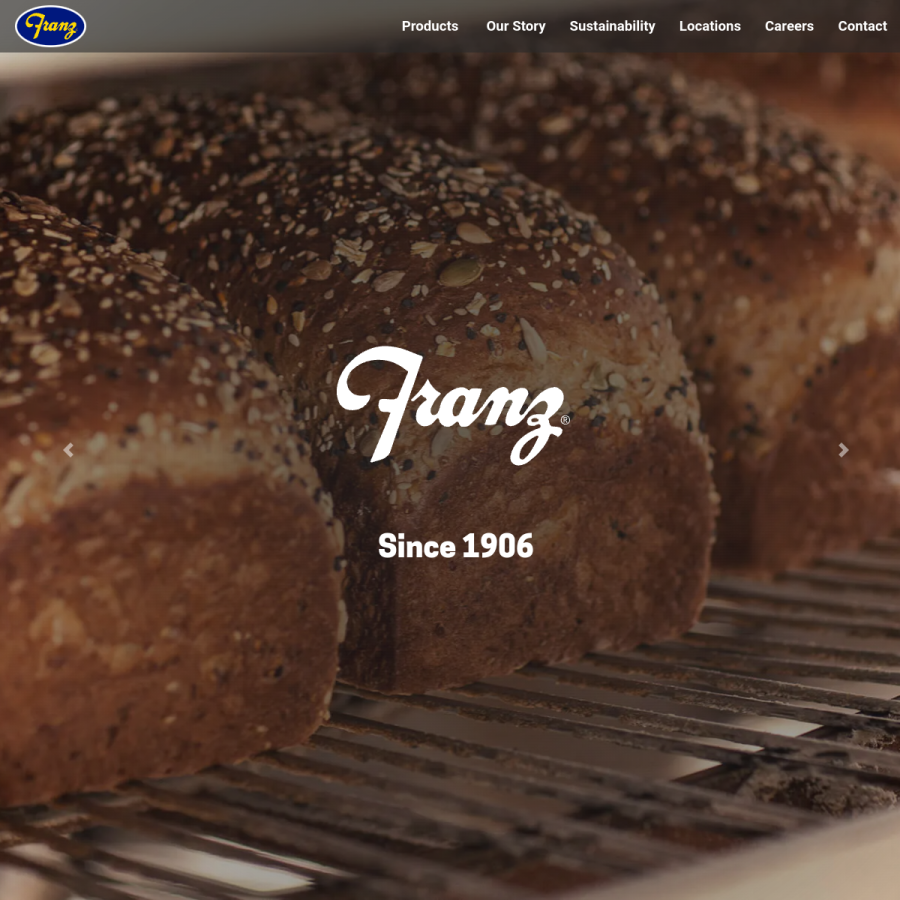 franzbakery.com homepage screenshot