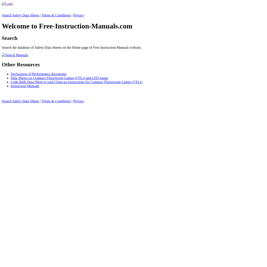 free-instruction-manuals.com homepage screenshot