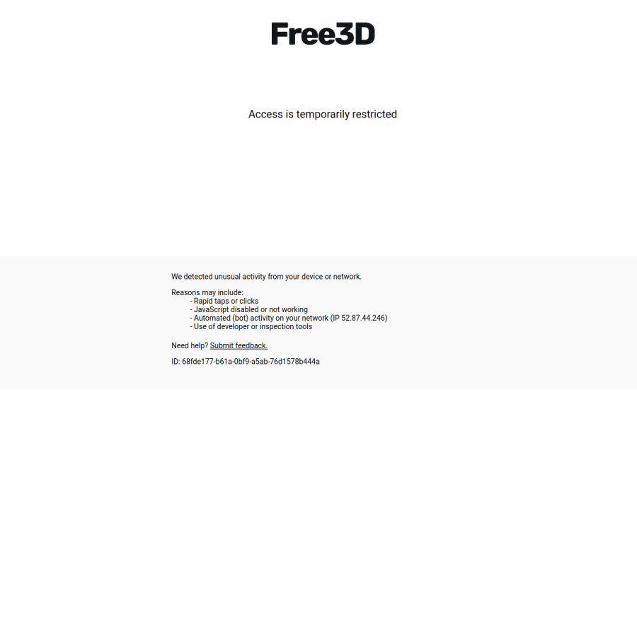 free3d.com homepage screenshot